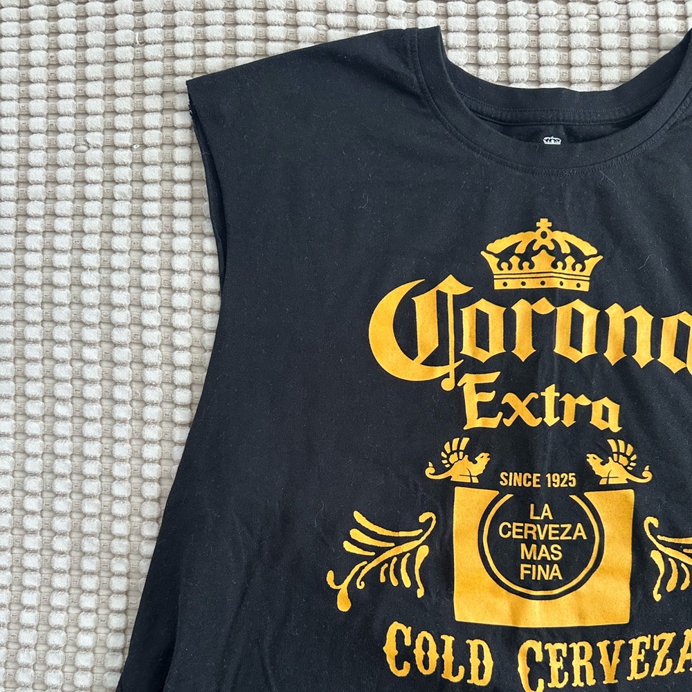 Corona Extra Black and Gold Graphic Tee Target 2X